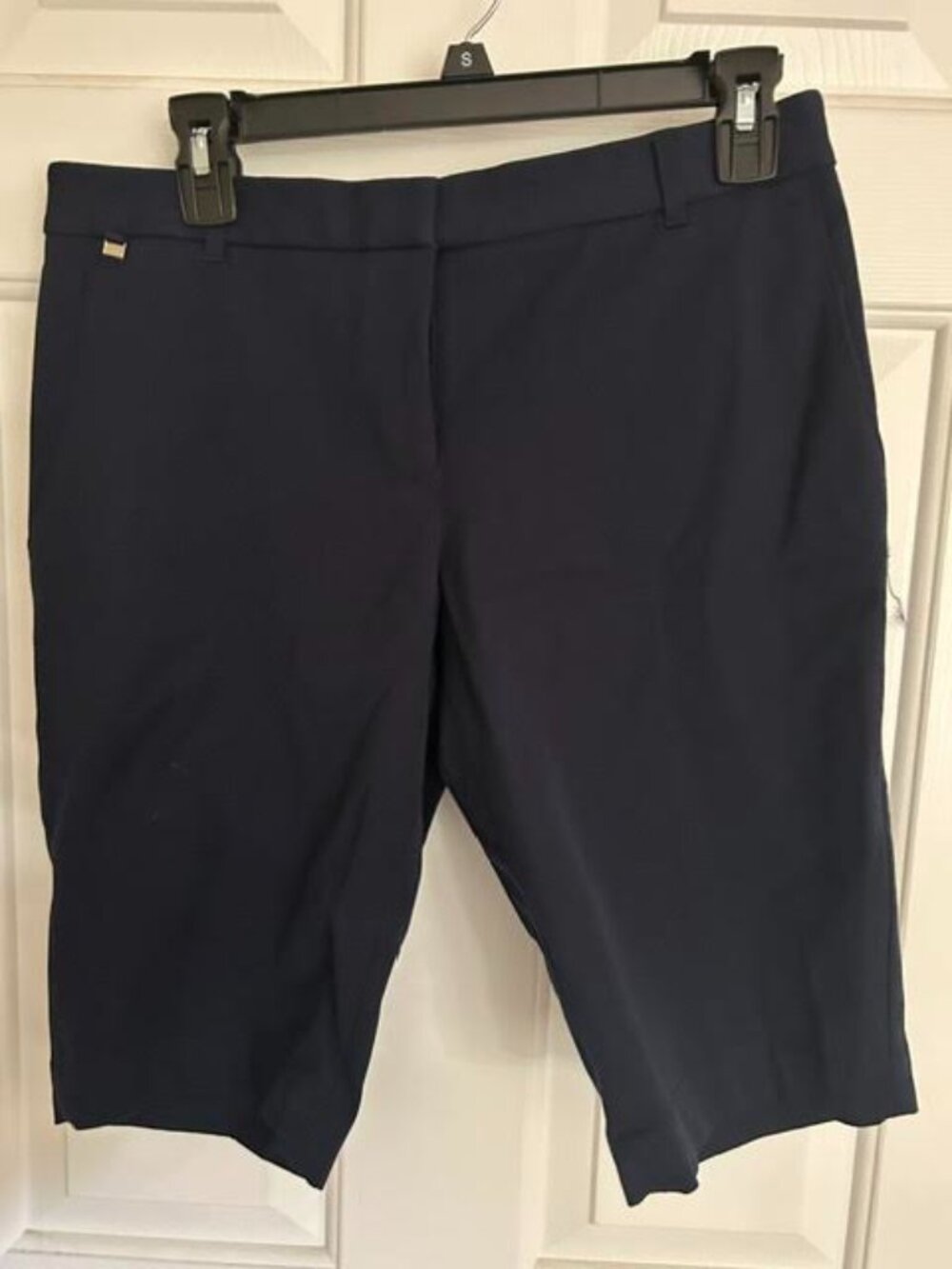 New White House Black Market Navy Bermudas